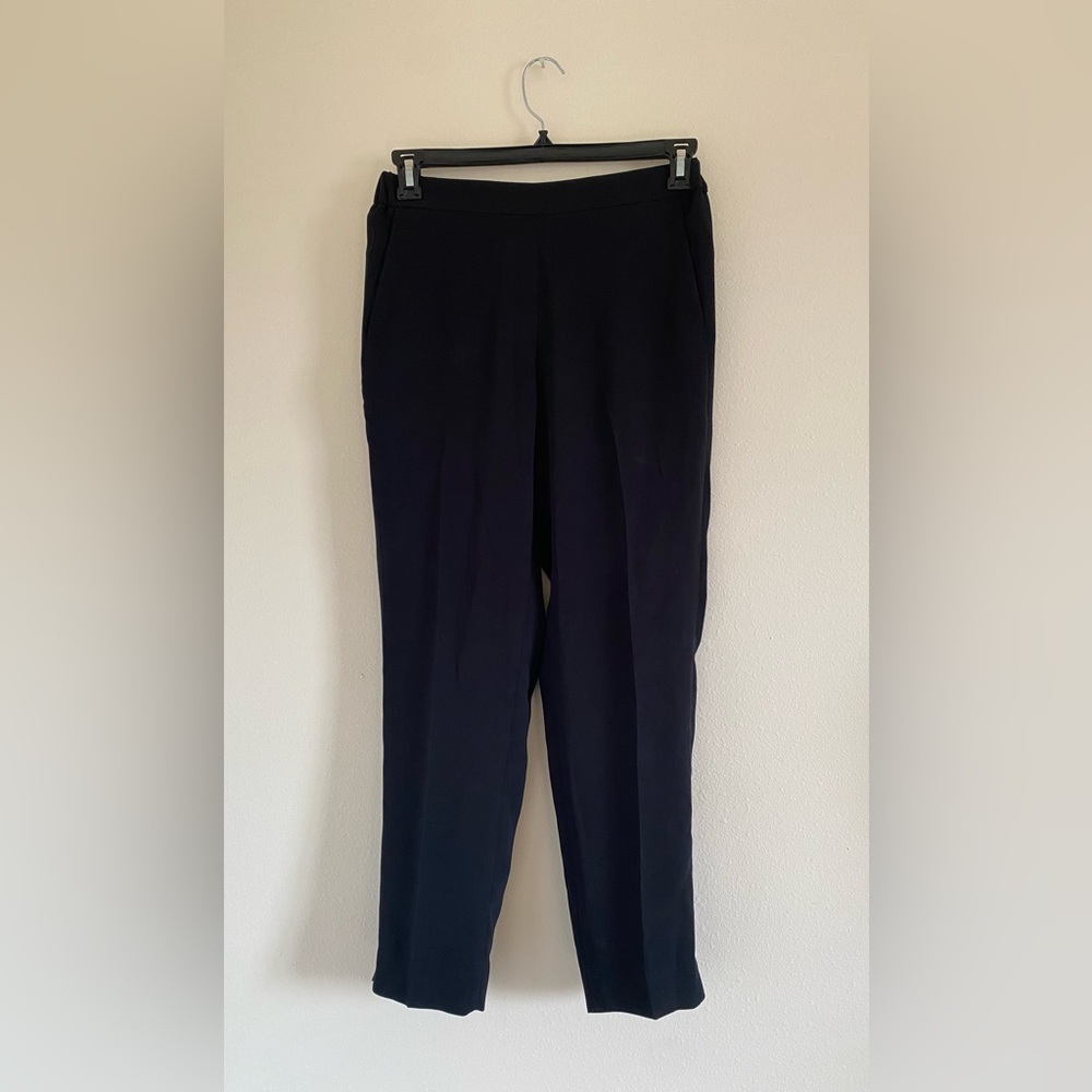 J. Crew cropped black flat-font pants, size 4